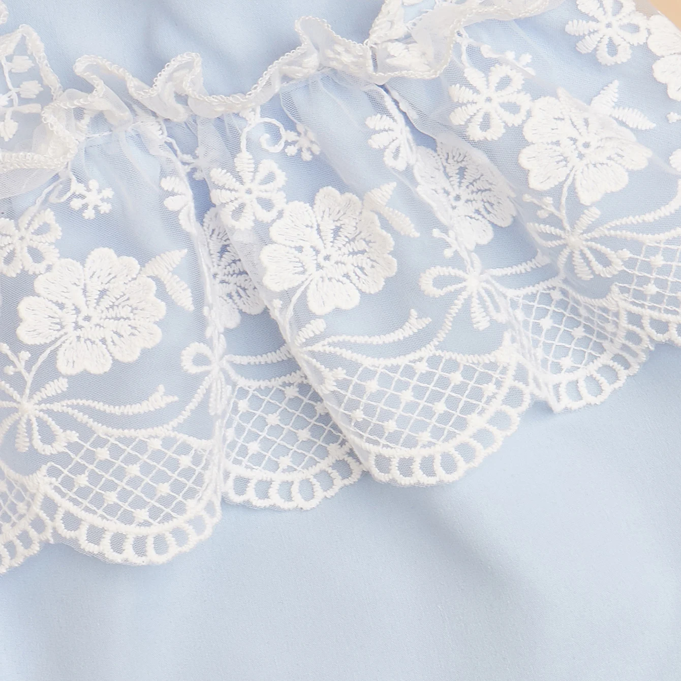 Vestido de perro azul claro de verano con decoración de encaje, ropa sin mangas de princesa para perros y niñas, disfraz de fiesta para perros pequeños/gatos - imagen 5