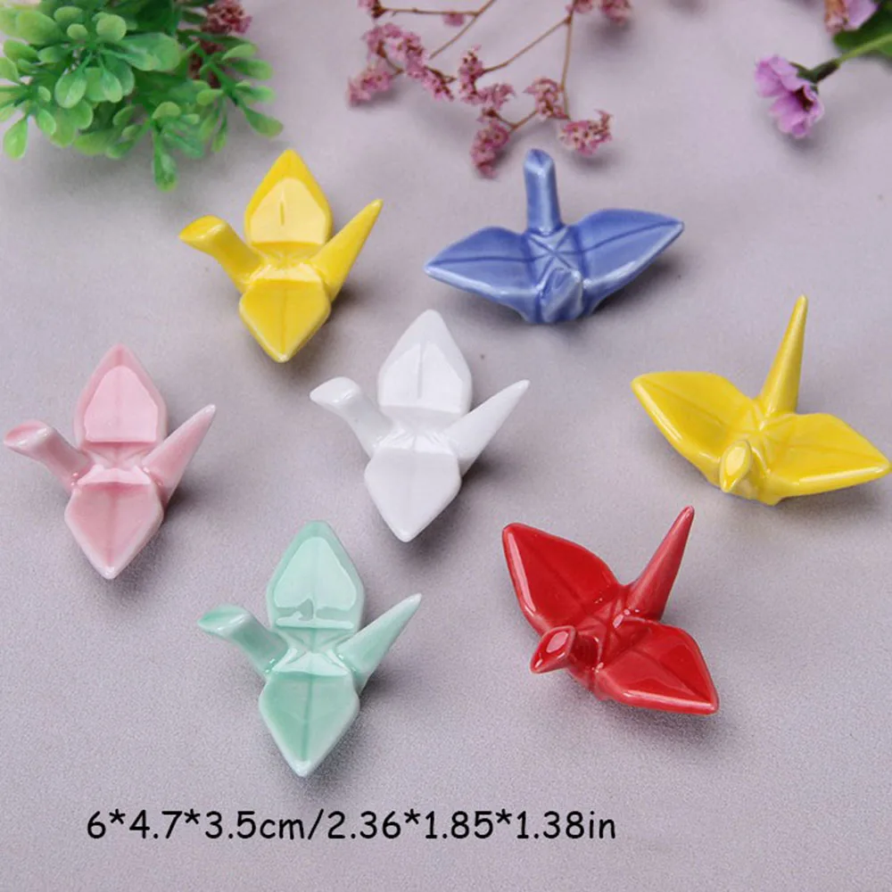 Origami Crane - Shaped Ceramic Chopstick Rests, Adorable Table Accents, Kitchen Must - haves - imagen 5