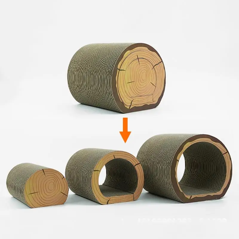 Almohadillas para rascar para gatos, 3 piezas, de cartón corrugado, túnel multifuncional reutilizable para interiores, túnel relajante para mascotas, juguetes para gatos - imagen 5