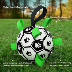 Balón mordedor de fútbol para perros – Juguete masticar y buscar