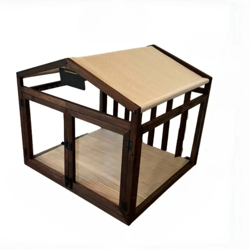 Jaula madera transparente doble puerta para perros y gatos - imagen 4