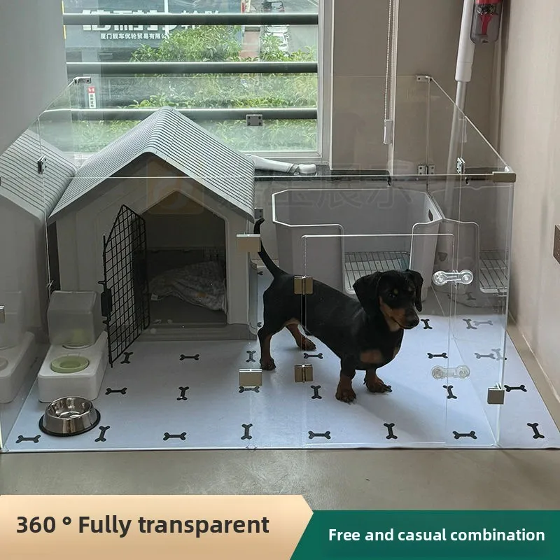 Cajas acrílicas para perros y gatos, jaula elevadora para interiores, valla plegable empalmada combinada, productos para mascotas, accesorios para muebles del hogar