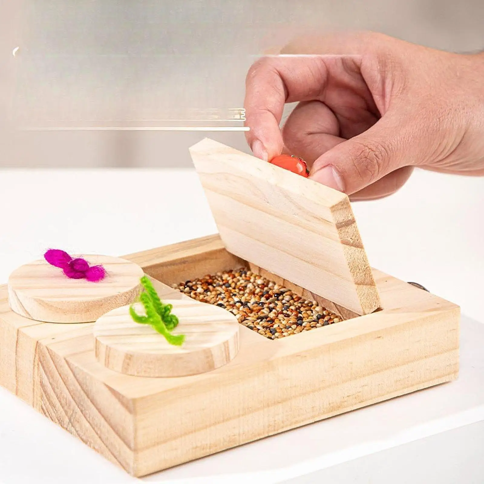 Bird Puzzle Toy Parrot Enrichment Toy Educational Treats Dispenser Food Training Bird Foraging Box Toy Foraging Toy for Mouse Bird Puzzle Toy Parrot Enrichment Toy Educational Treats Dispenser Food Training Bird Foraging Box Toy Foraging Toy for Mouse