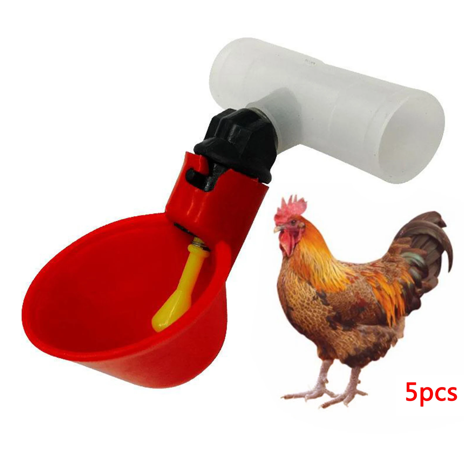 Bebederos de agua para aves de corral, 5 piezas, bebederos automáticos para pollos y gallinas, comedero para jaula, montaje colgante, suministros para animales de granja - imagen 4
