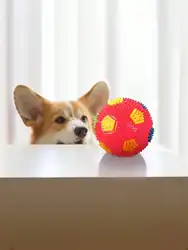 Pelota de fútbol de caucho natural para perros pequeños