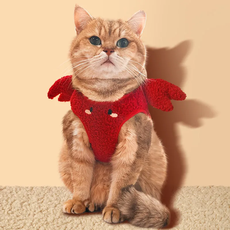 HOOPET-Collar de arnés para perros y gatos, chaleco suave para cachorros, ropa para mascotas pequeñas, accesorios para Chihuahua - imagen 4