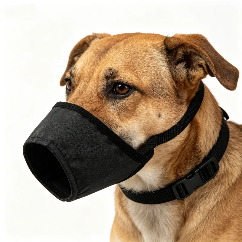 Bozal para perros pequeños y medianos ajustable de nylon anti-mordida - imagen 5