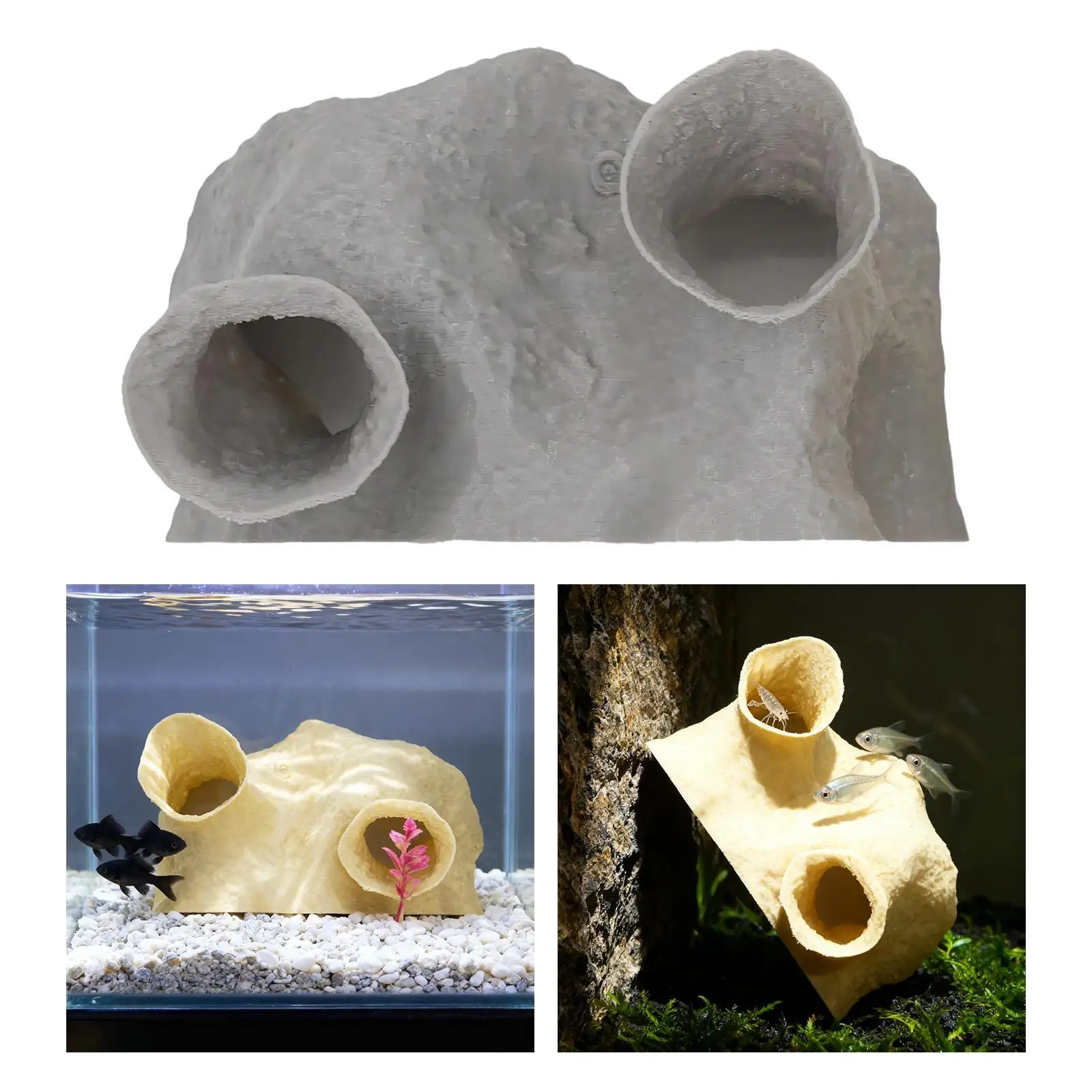 Fish Tank Cave Shelter Versatile Decorative Cichlid Reptiles Creative Betta Shop Accessories Hiding House Fish Tank Hiding Decor