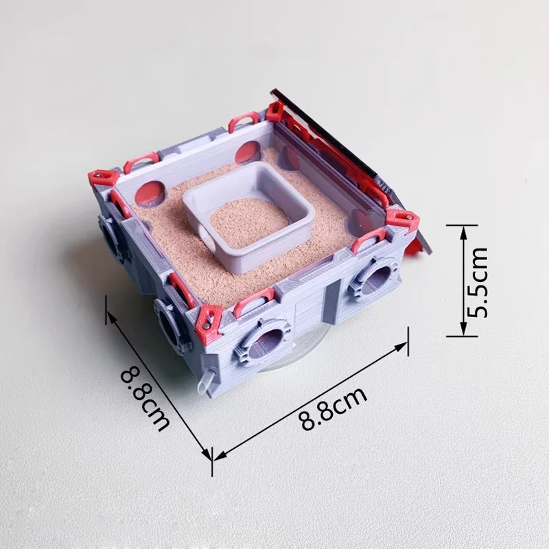 Nido de hormigas con Base de Marte para granja de hormigas acrílicas 3D, hormigón a base de yeso, canil de hormigas de expansión ilimitada, taller de hormigas para mascotas con hormiga - imagen 2