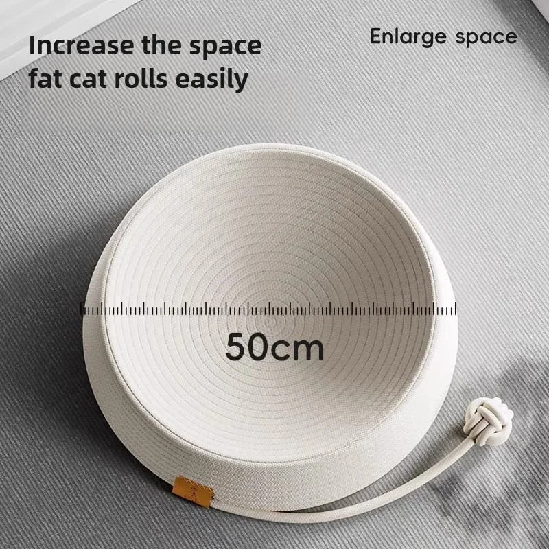 Bola de cama para gatos, nido para mascotas transpirable tejido hecho a mano, tablero rascador extraíble para todas las estaciones, accesorios para el hogar, suministros de muebles para mascotas - imagen 3