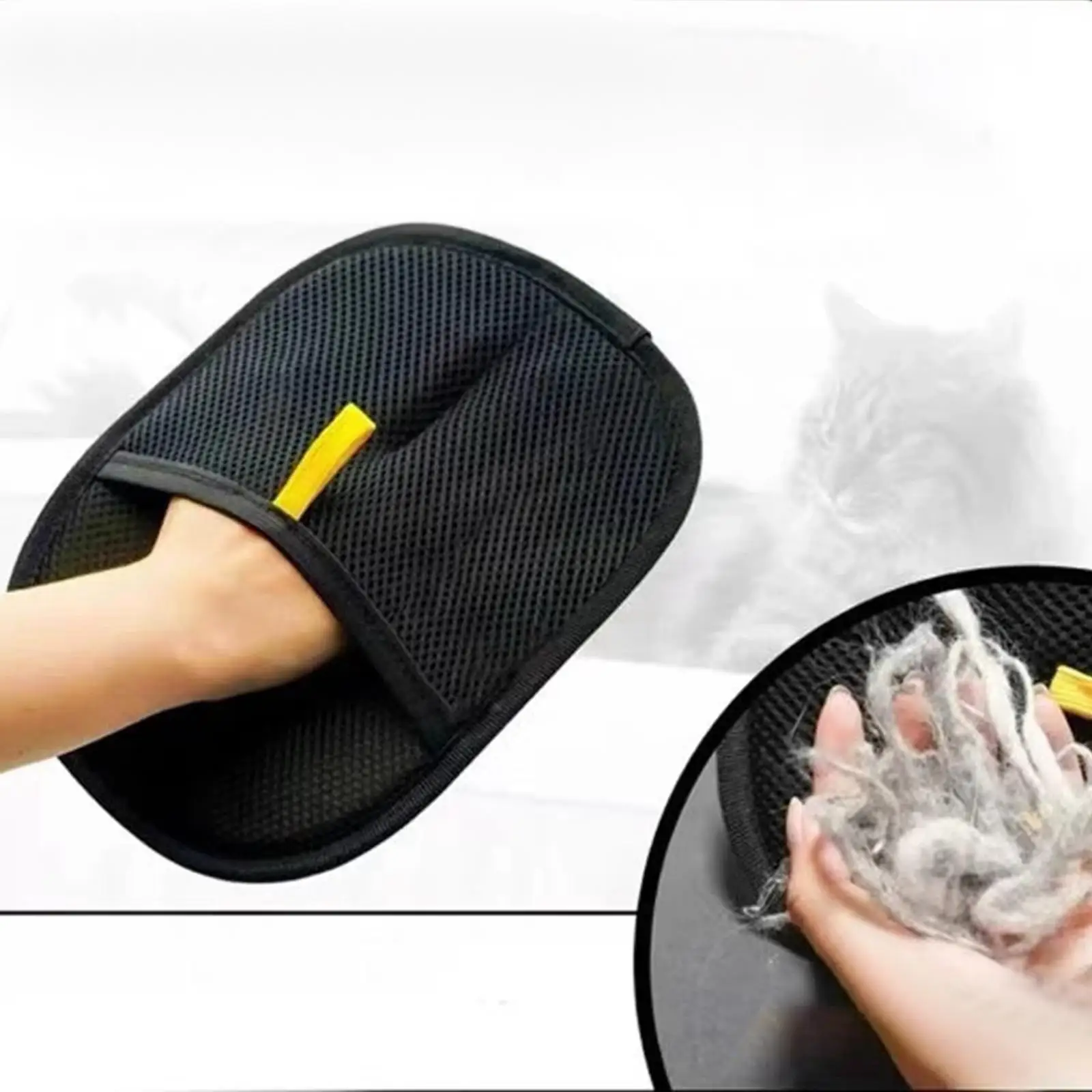 Hands on Pet Hair Removal Glove Remover for Furniture Washable Multipurpose Mesh Dog Cat Grooming Tool