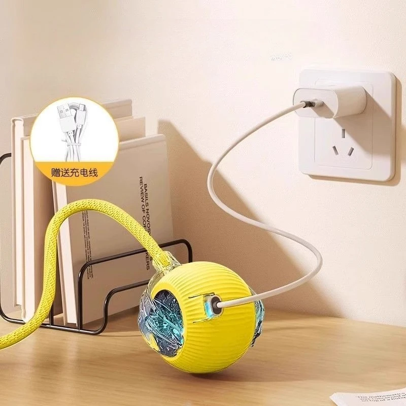 Bola automática con pluma para gatos – Juguete interactivo de silicona - imagen 3