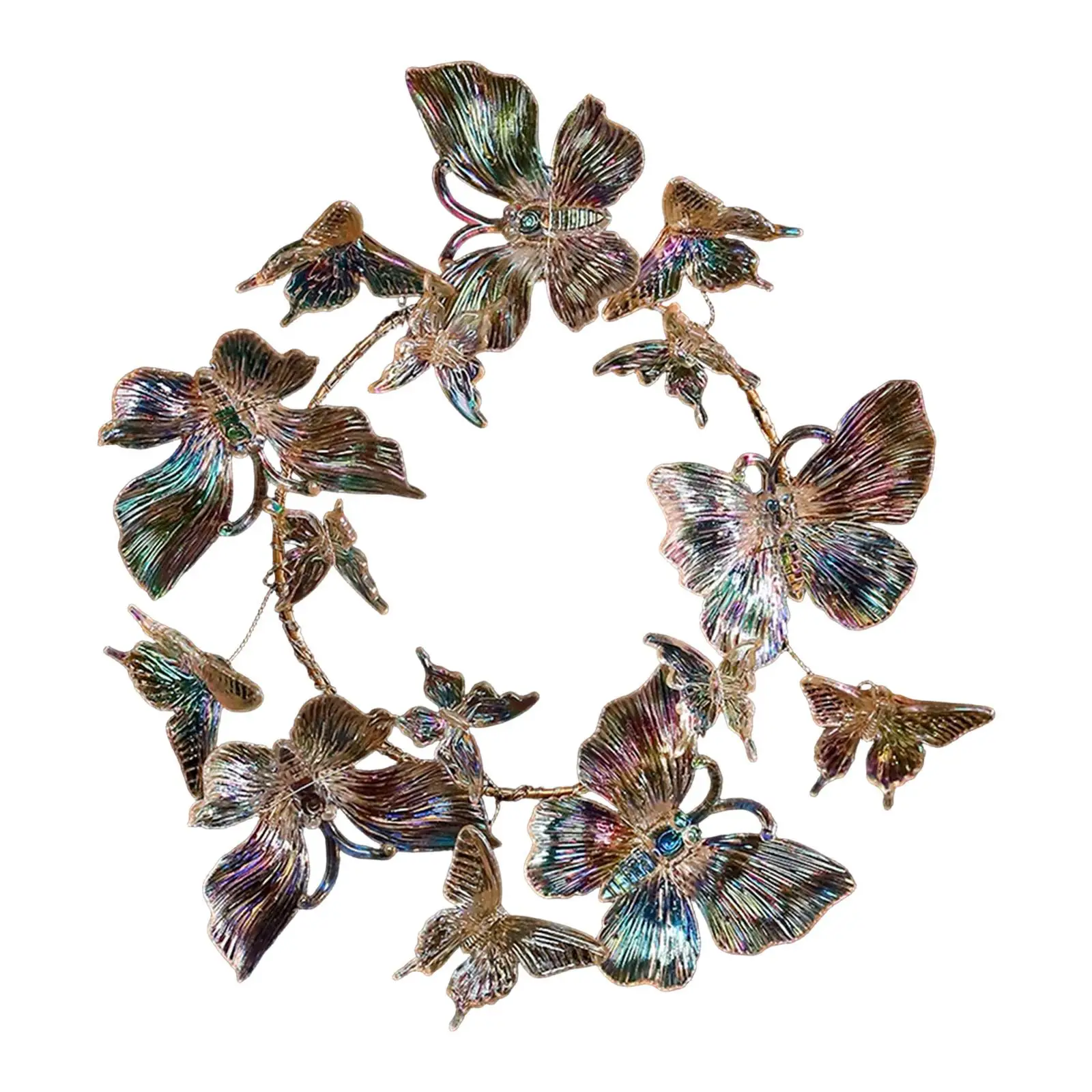 Candle Ring Wreath Tabletop Xmas Christmas Butterfly Decor Candlestick Holder Decoration for Farmhouse Kitchen Wall Living Room