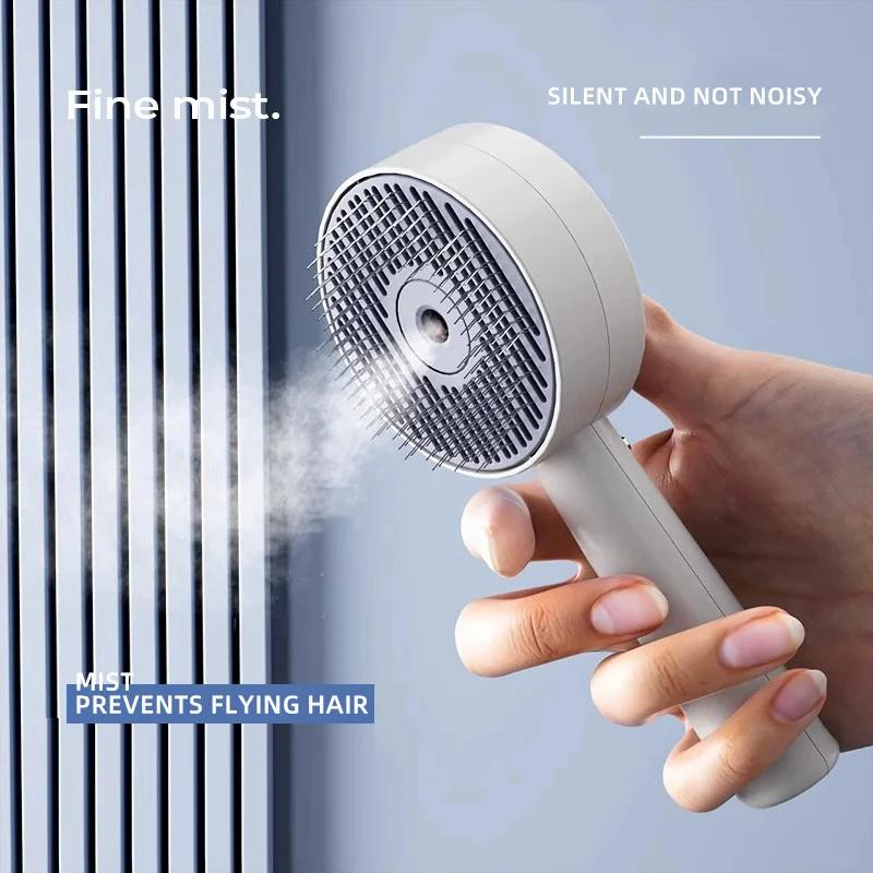 HOOPET Cepillo rebanador en aerosol 2 en 1 para gatos - Peine desenredante instantáneo con niebla antiestática, herramienta de aseo y masaje Eco ABS - imagen 2