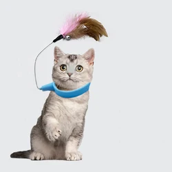 Collar para gatos teaser con campana de plumas – juguete interactivo