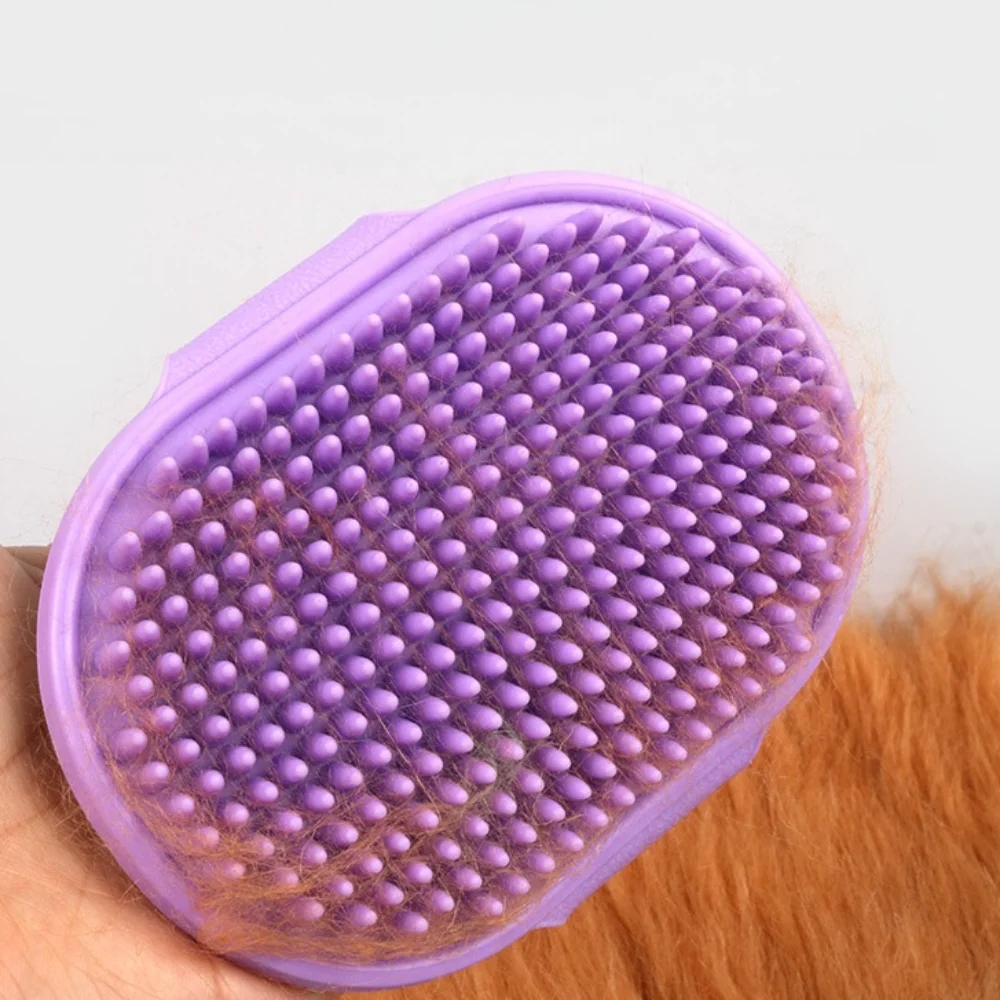 Cepillo de baño ajustable para mascotas TPR: herramienta de masaje y deshedding engrosada para perros y gatos: aseo húmedo/seco con banda elástica - imagen 3