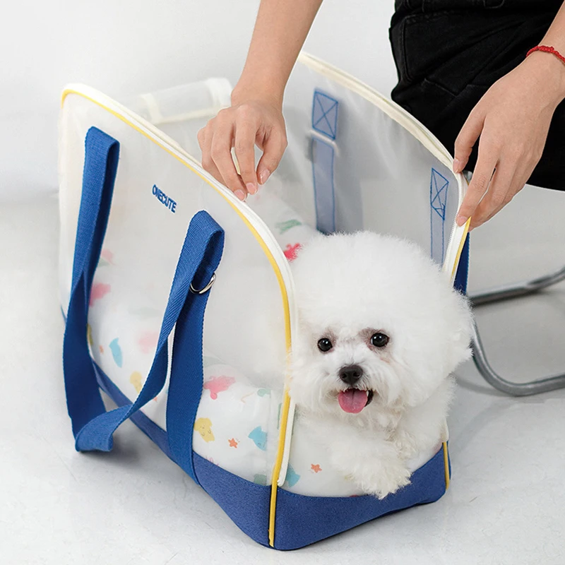 Bolso transpirable de verano para cachorros, perros y gatos, acogedor portabebés para perros pequeños, caniche para caminar, Yorkies, bolso de hombro, accesorios para Mascotas - imagen 4