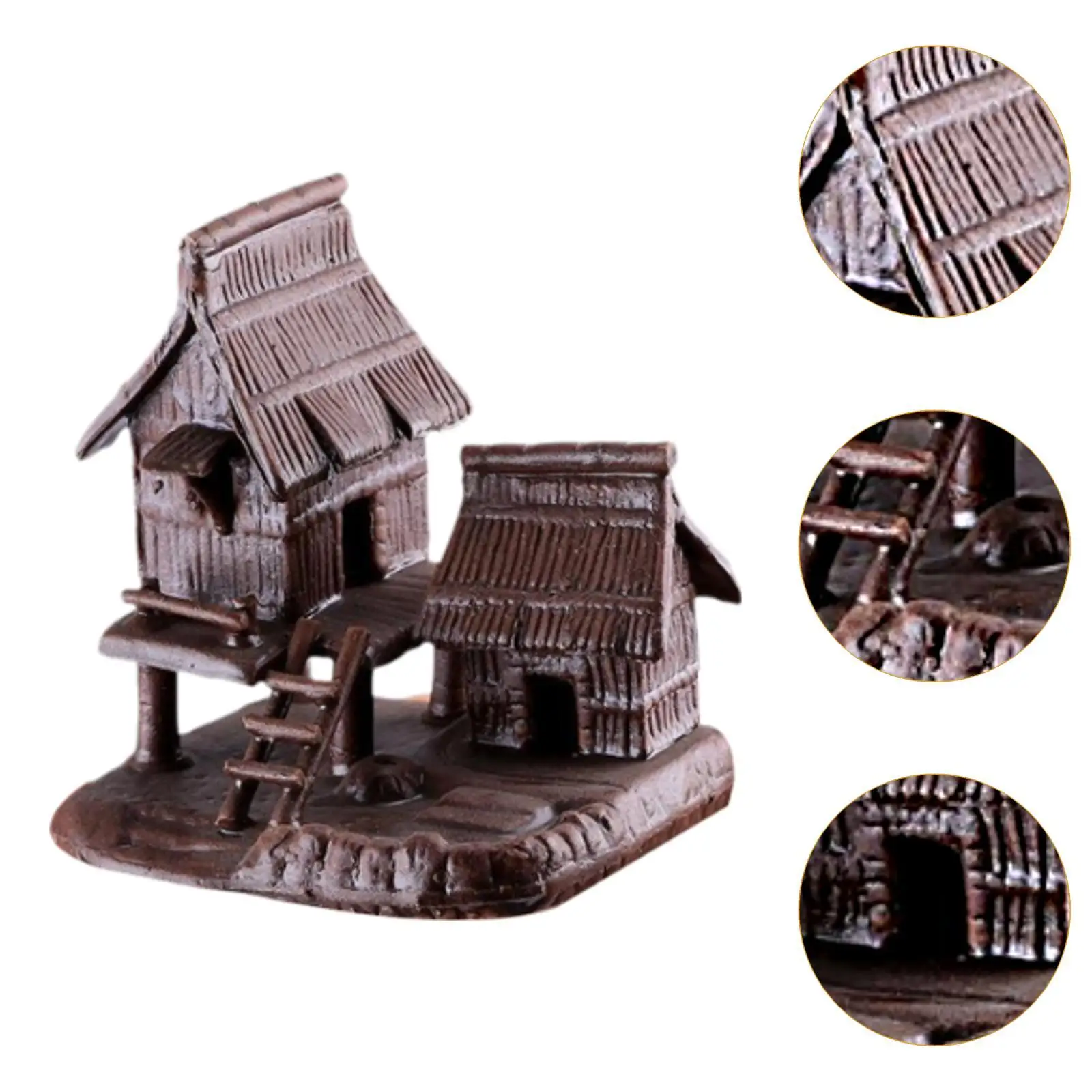 Aquarium Decor Fish Tank Decoration Traditional Chinese Building Sculpture Aquarium Accessories Sturdy Hideout House for Home