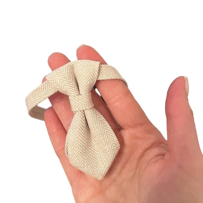 Collares para gatos y mascotas de Color sólido, collar ajustable para cachorros, Chihuahua, hebilla de seguridad, pajarita para gatito, corbata de conejo - imagen 4