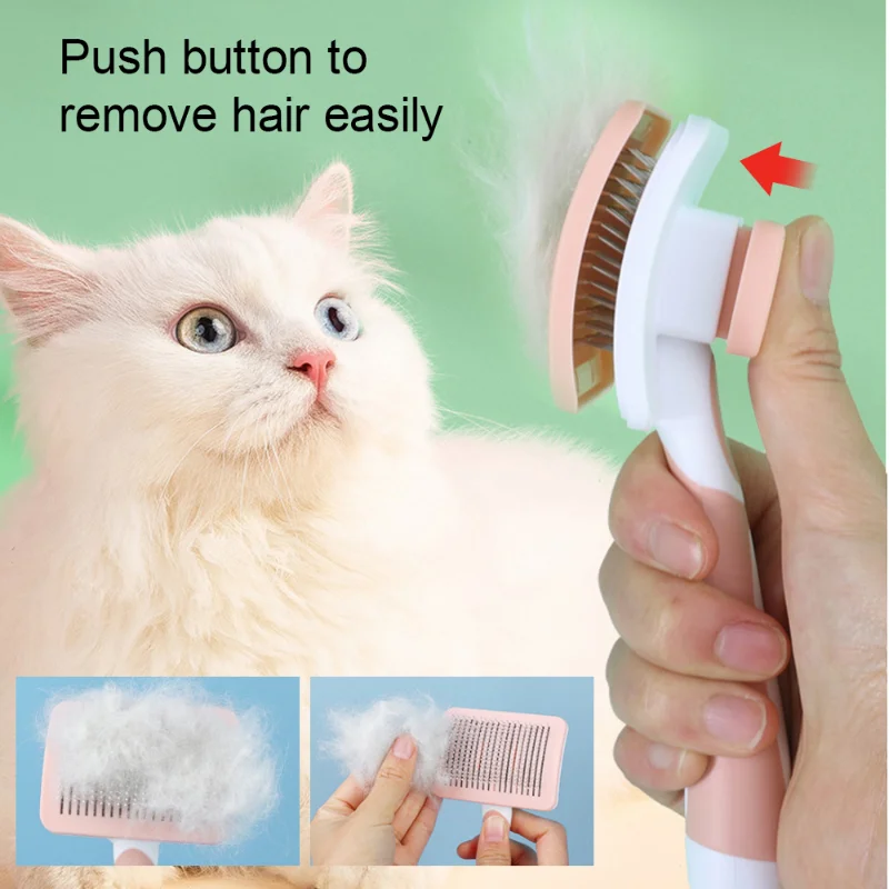 Peine para quitar el pelo de mascotas, cepillo para perros y gatos, aseo de pelo largo, cepillo para gatos de interior, removedor de pelo, limpieza, rebanador de belleza, suministros para mascotas - imagen 4