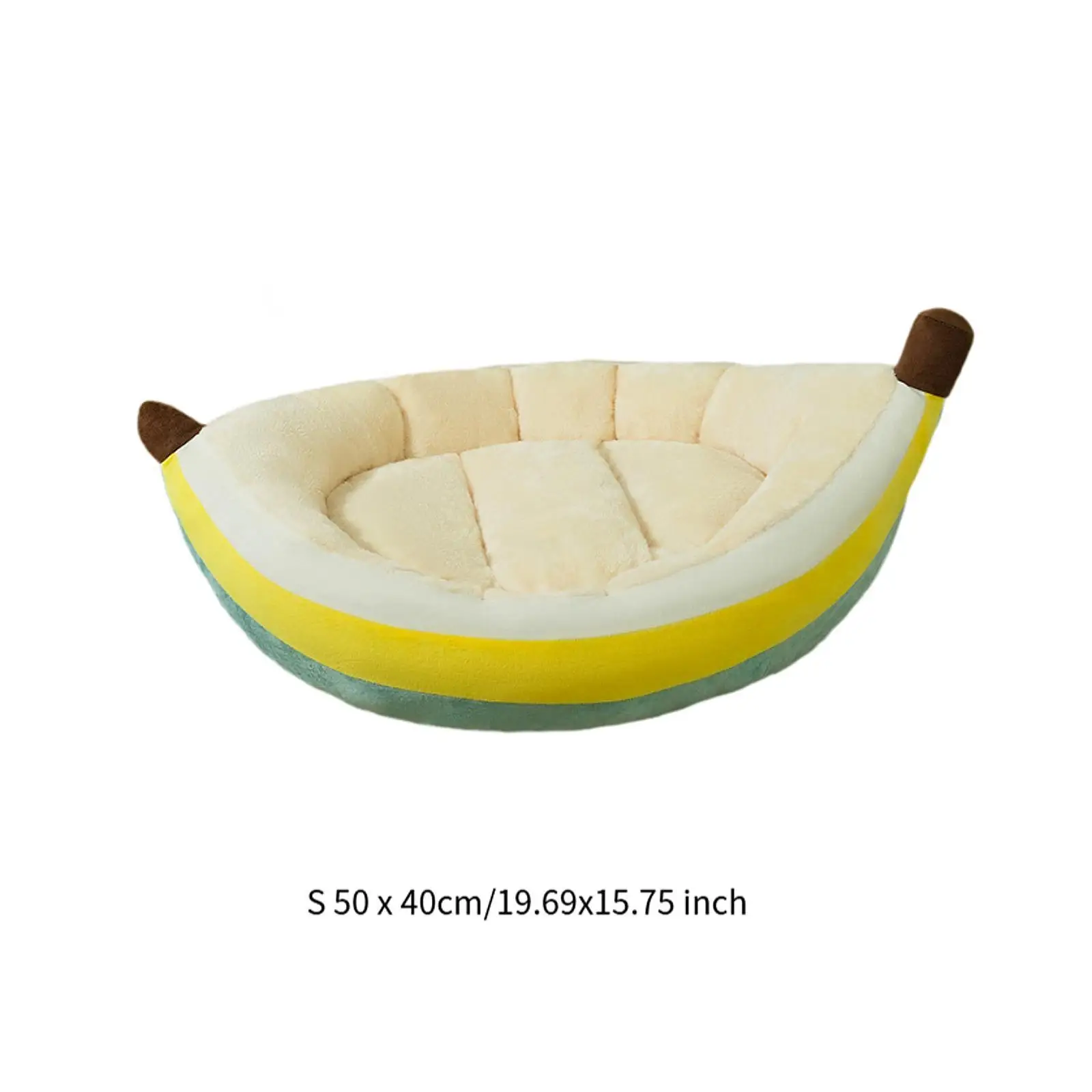 Dog Nesting Bed Banana Shape Plush Washable Breathable All Seasons Puppy Pad