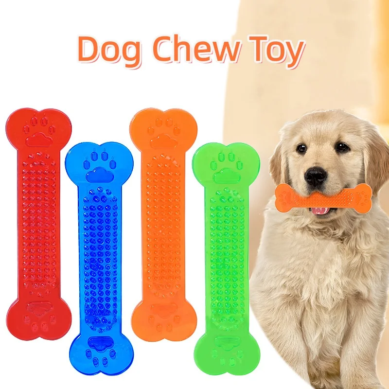 Osso de goma para masticar, juguete de cepillo de dientes para perros para masticadores agresivos, juguete para masticar Molar para el cuidado dental para perros de razas grandes y medianas - imagen 2