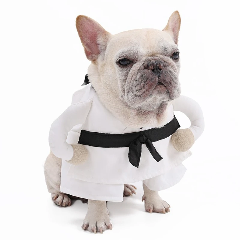 Ropa creativa para perros, ropa para perros de transformación de artes marciales, ropa divertida para perros, disfraz de Halloween para mascotas, cachorros, vacaciones - imagen 5