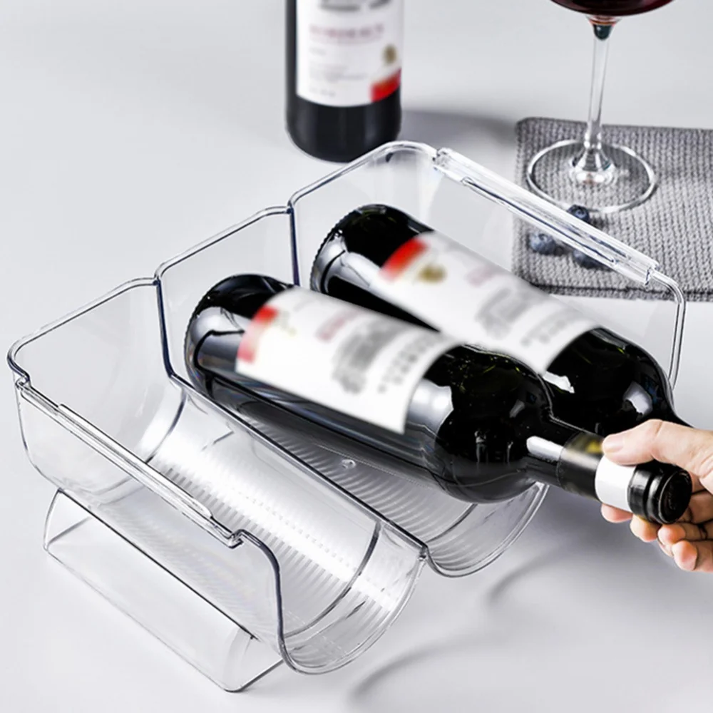 Estante para vino, organizador de botellas de agua apilable, encimera, soporte duradero para botellas de agua para Bar, restaurante, organización de cocina, 1 ud. - imagen 5