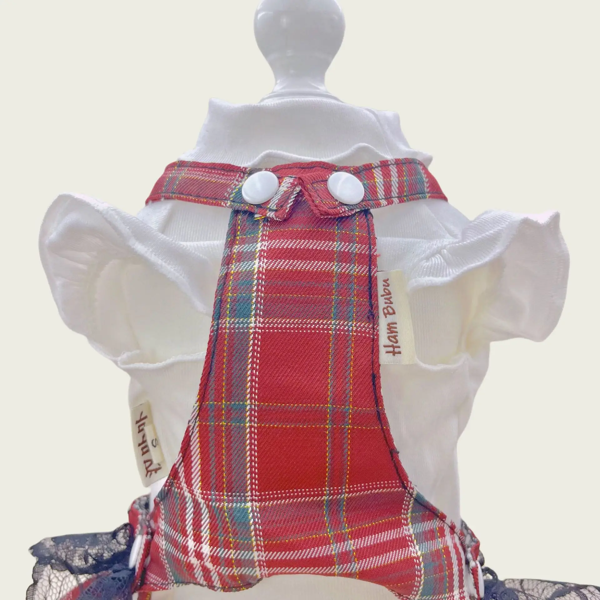 Falda con tirantes para otoño/invierno para mascotas, vestido deslizante con cuello alto, abrigo inferior, ropa para perros pequeños, ropa para cachorros - imagen 4