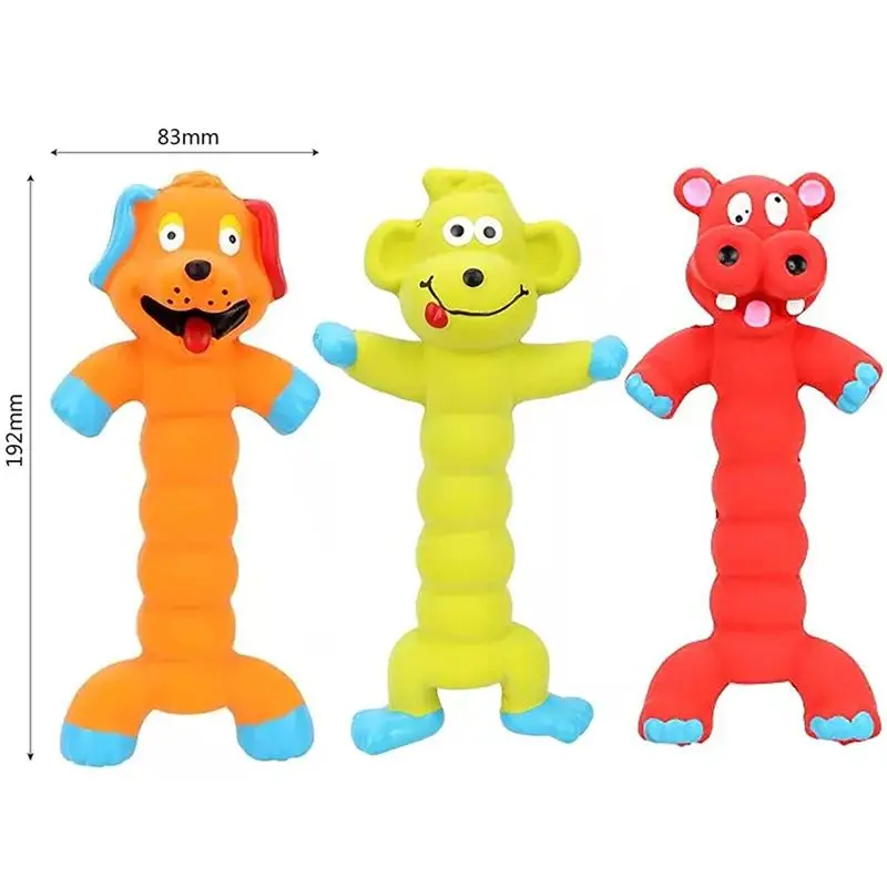 Juguetes de goma chirriantes para perros, juguete para masticar de látex para cachorros, juguete con sonido, tren resistente a mordeduras, suministros para mascotas para perros pequeños, medianos y grandes - imagen 5