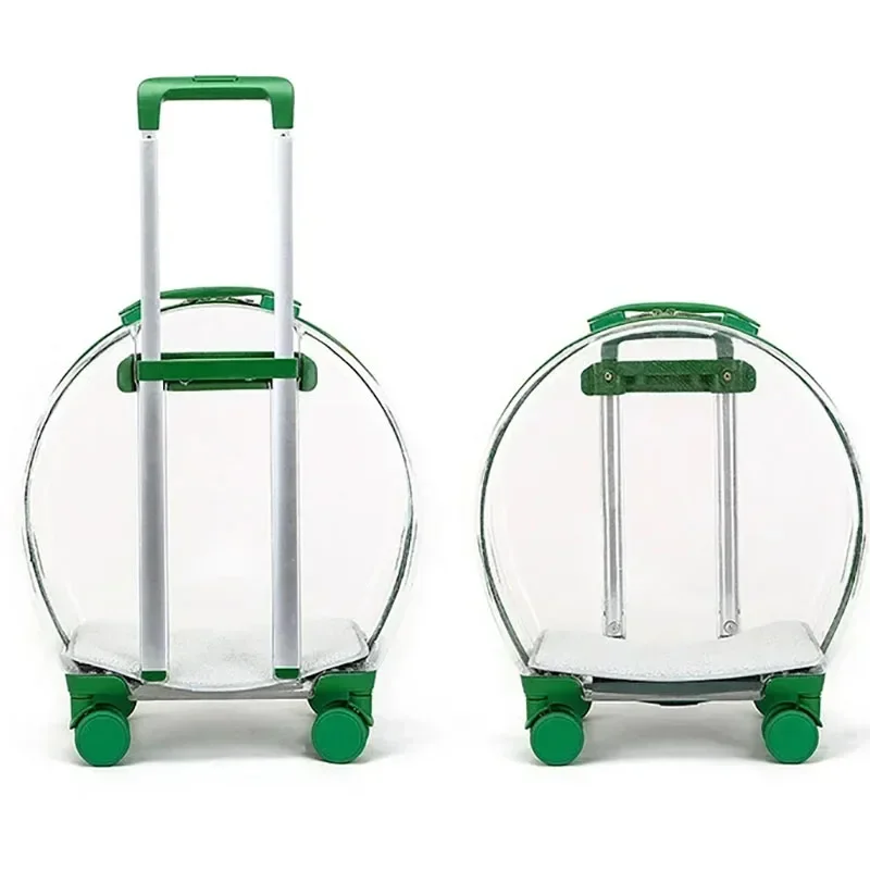 Carro de movimiento para cachorros, transportadores para gatos, mochila transparente para mascotas, transporte de animales y artículos para viajes, suministros para mascotas con ruedas - imagen 4