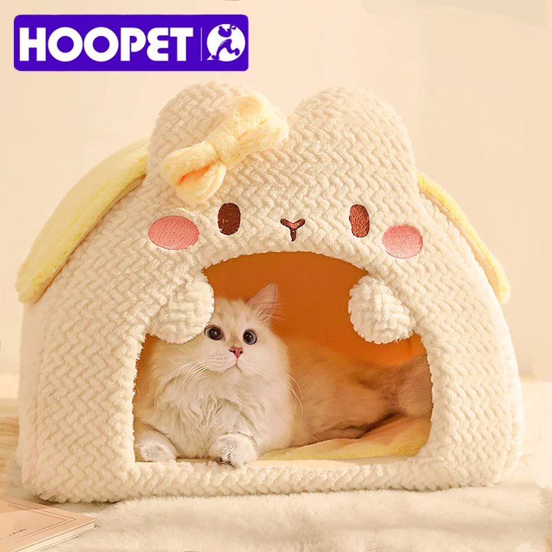 HOOPET-masaje para gatos, cálido, cerrado, seguro, para dormir, todas las estaciones, almohadilla Universal para dormir, saco de dormir para gatos, casa para gatos de invierno