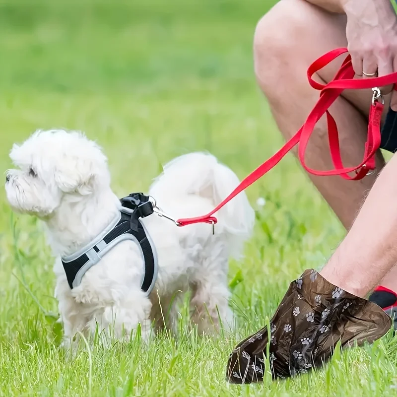 5/10/20 rollos de bolsas gruesas para excrementos de perros a prueba de fugas para paseos al aire libre, material de polietileno, eliminación de residuos de animales, negro o verde - imagen 4