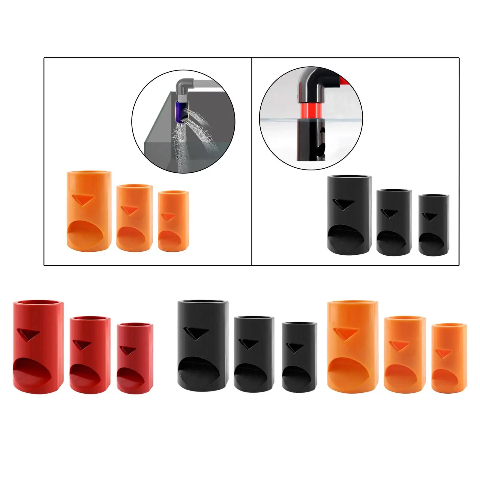 Duckbill Outlet Kit 3 Pieces Fish Tank Slow Flow Outlet Set for Household