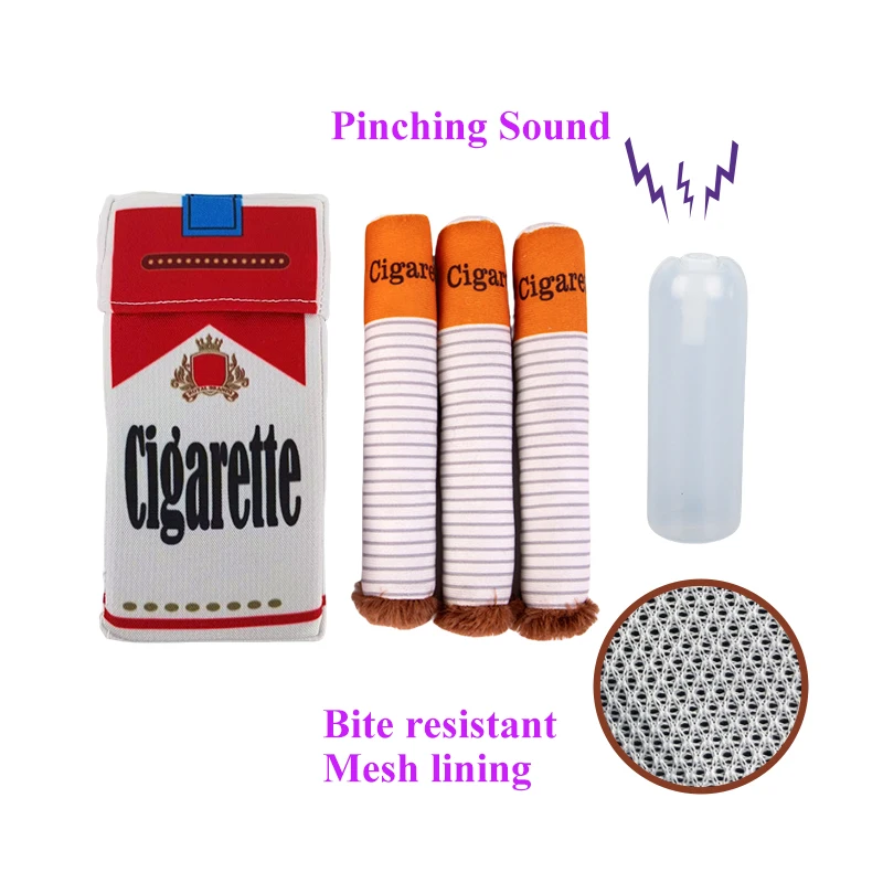 Juguete interactivo peluche para perros con sonido cigarrillo morder - imagen 3