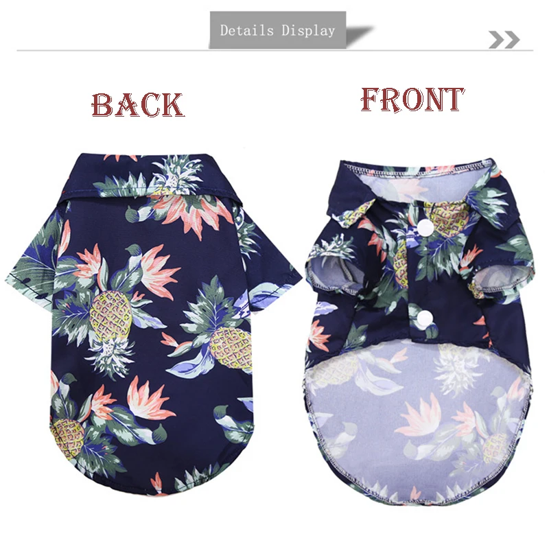 Camiseta Hawaiana para perros y gatos, chaleco fino y transpirable, ropa para las cuatro estaciones, suministros para mascotas, primavera y verano - imagen 5