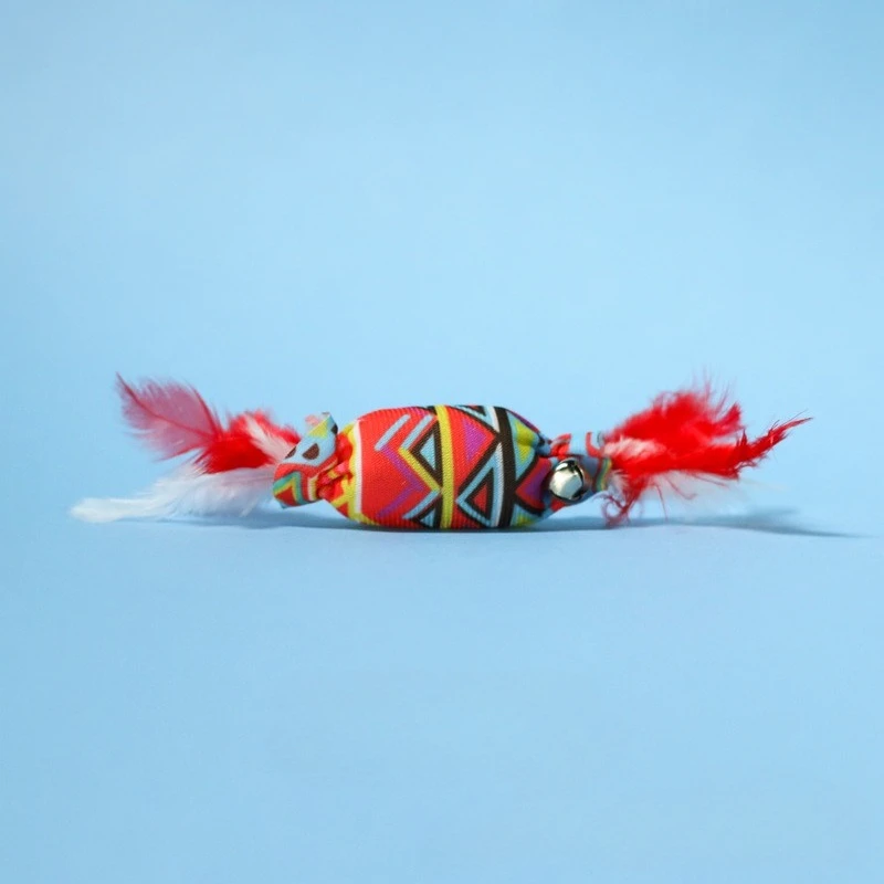 2 uds/3 uds pluma caramelo gato burlas palo gatito gato juguete campana pluma Teaser caramelo productos para mascotas Navidad Halloween - imagen 5