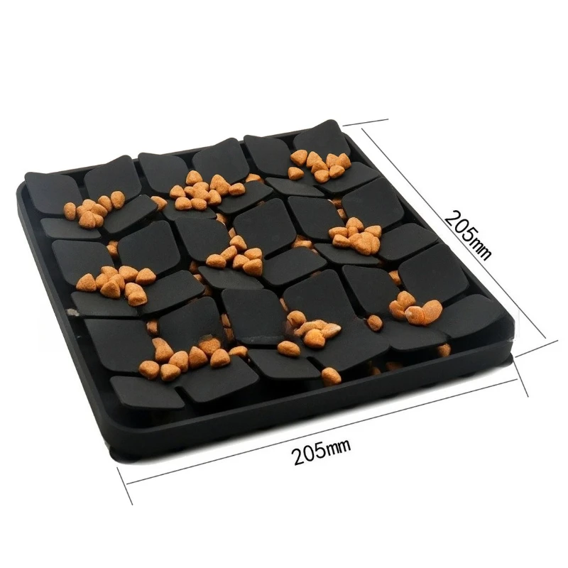 Estera de alimentación lenta con diseño de flores, almohadilla para lamer con ventosa, estera de alimentación para mascotas antiasfixia, tazón dispensador interactivo para patillas/atrasas - imagen 5