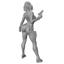 Figura resina pelo corto sin pintar para juegos de rol y coleccionismo