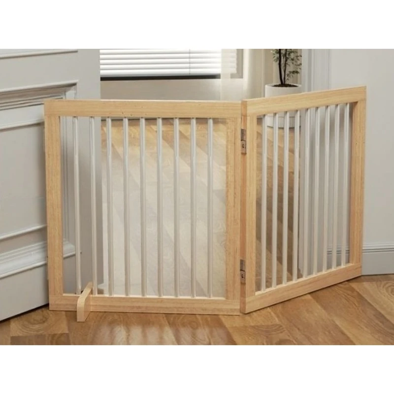 Valla de madera para perros, valla plegable para perros, perro, cachorro, gato, gatito, puerta de partición plegable, puerta de parque infantil, barrera de seguridad - imagen 5