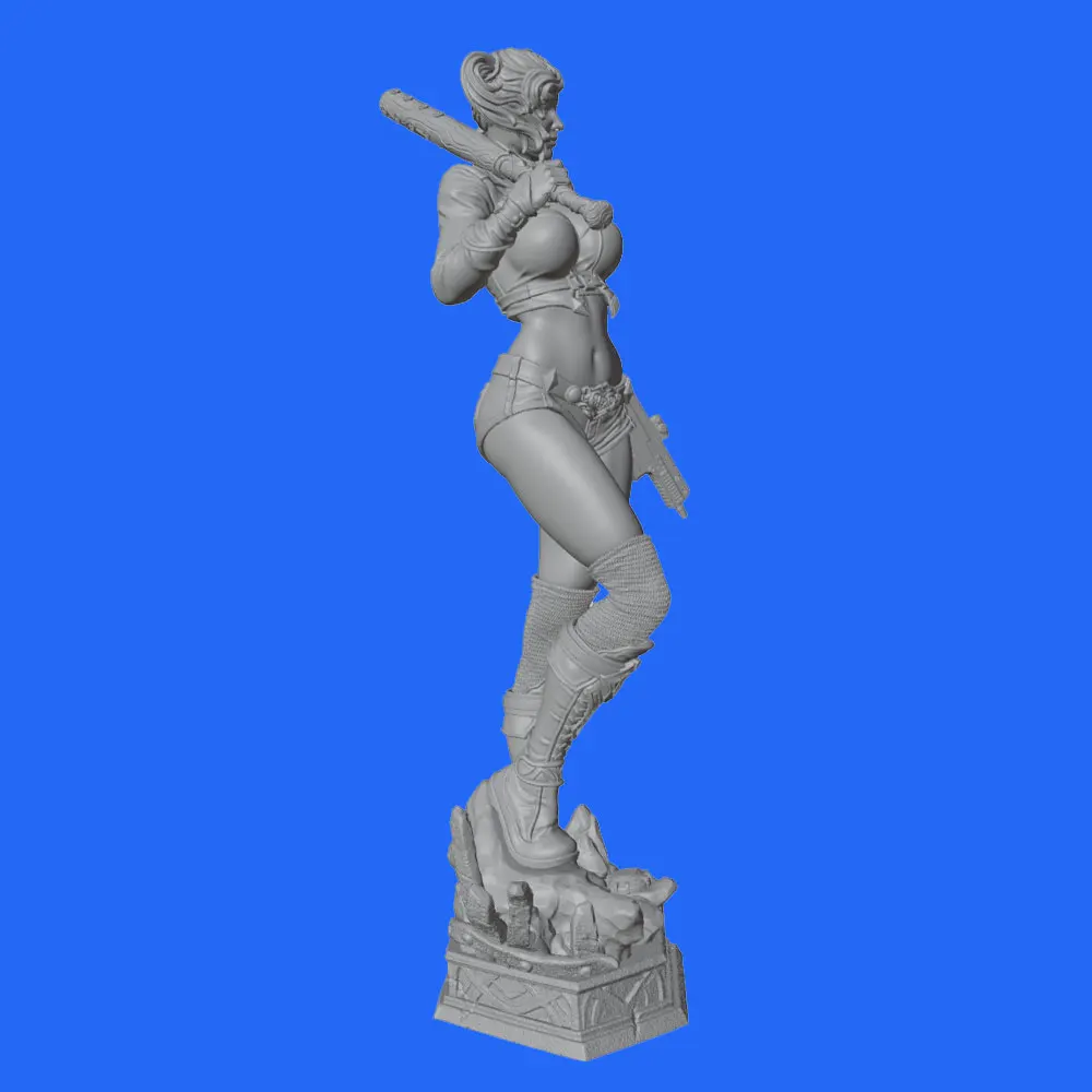 Figura resina chica con pistola y bate – decoración hogar - imagen 5