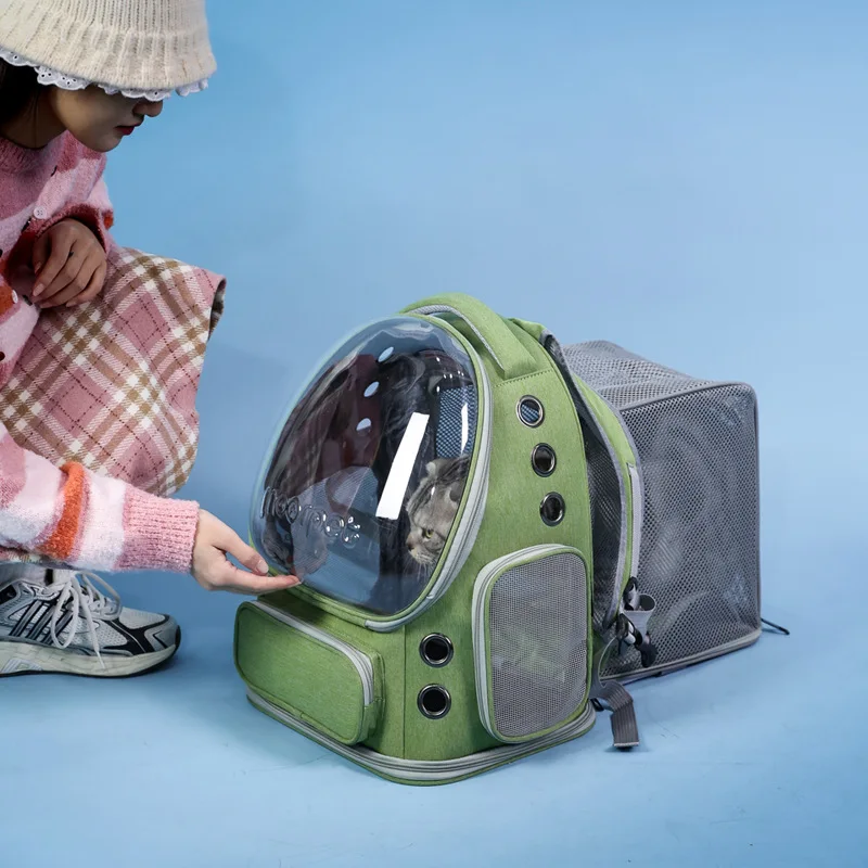 Mochila transpirable expandible para gatos – Viajes todo el año - imagen 3