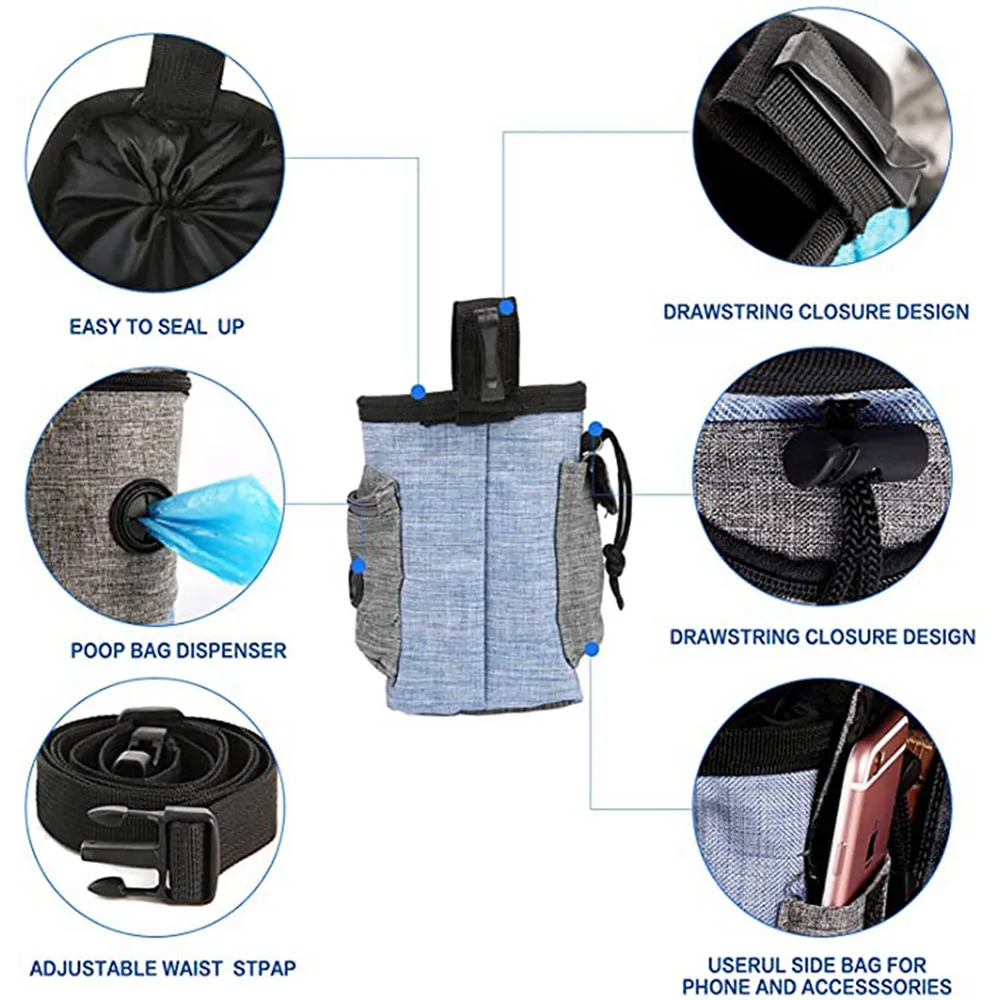 Bolsa de bolsillo para adiestramiento al aire libre para perros, cebo para aperitivos, bolsa de bolsillo para alimentación de mascotas, bolsa de agilidad para obedicia, bolsa de comida, bolsillo para aperitivos, riñonera de recompensa - imagen 4