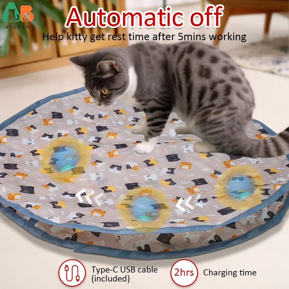 Bola interactiva para gatos, juego de captura para esconder y buscar, activación de movimiento, ejercicio inteligente - imagen 2