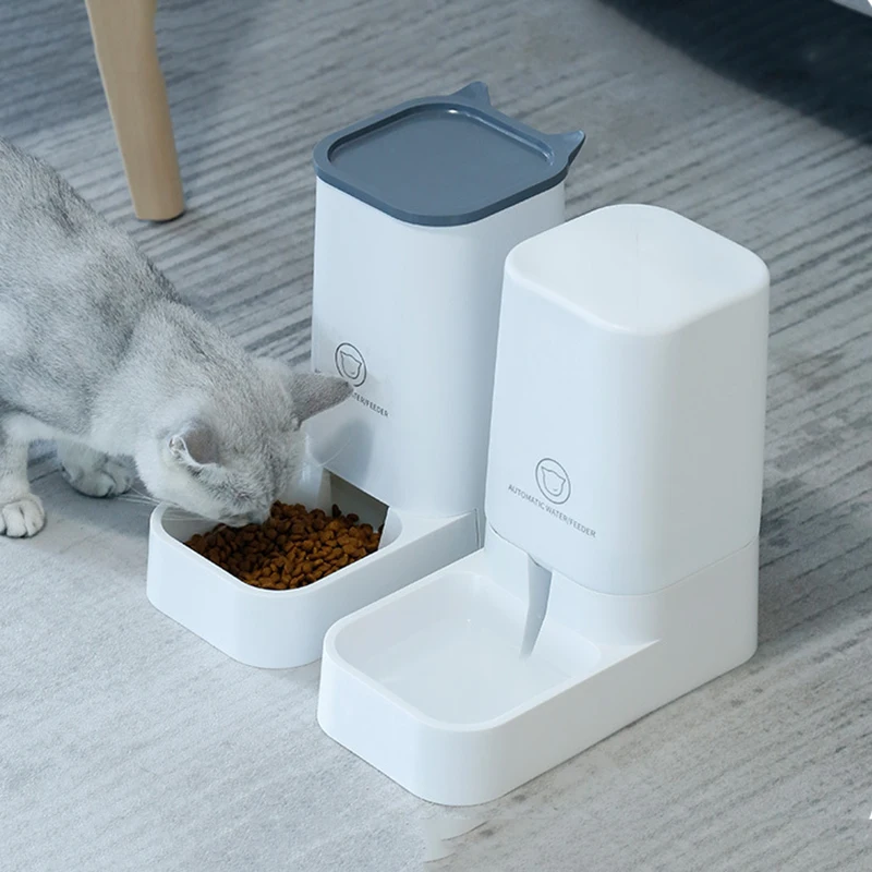 Comederos automáticos de alta capacidad para mascotas, dispensador de agua y comida para gatos con temporizador inteligente desmontable, Cubo de almacenamiento Separable, tazón de alimentación - imagen 2