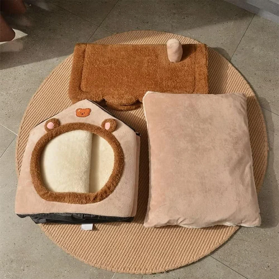 Casa plegable lavable, extraíble para gatos y perros pequeños - imagen 3
