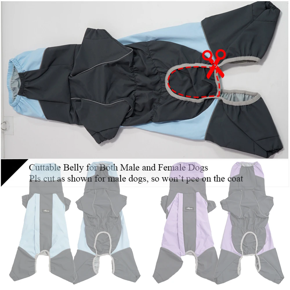 Chubasquero para perros Corgi, impermeable, cubierta de cuerpo completo, chaqueta de lluvia para perros de pierna corta, transpirable, recortable, ropa de lluvia para mascotas - imagen 4