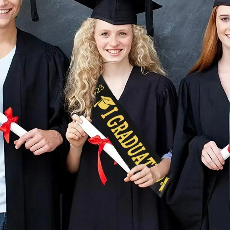Kit de suministros para fiesta de graduación, banda de graduación de clase 2023, suministros de fiesta de corona de niña, tocado de corona de aleación y satén - imagen 4