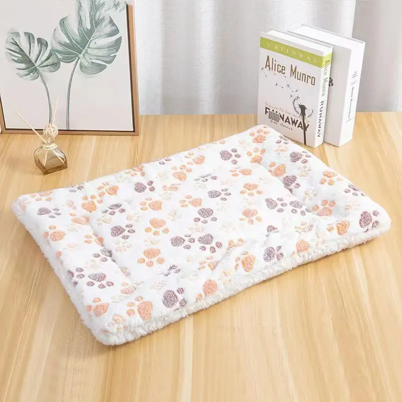 Colchón de lana con estampado de estrellas para mascotas, manta cálida para perros pequeños, cama para gatos, Invierno - imagen 3