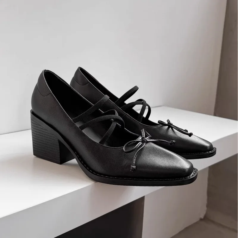 Zapatos Mary Jane para perro – Lazo punta cuadrada primavera/otoño - imagen 2